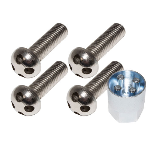 Fire hulls tyverisikringsbolt